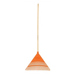 [19786] Escoba plastica para jardin, rigida, 22 dientes, mango 48'