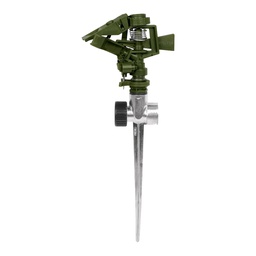 [20072] Aspersor plastico 11' dos vias estaca metalica verde, Pretul