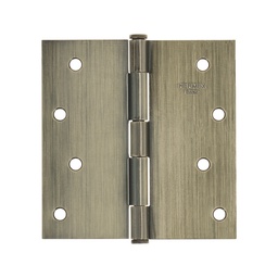 [25105] Bisagra cuadrada 4', laton antiguo, cabeza plana, Basic