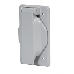 [46434] Placa tipo FS con cubierta, sencilla, sobreponer, Volteck