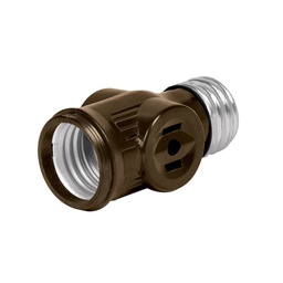 [46511] Portalampara de baquelita, doble contacto, Volteck