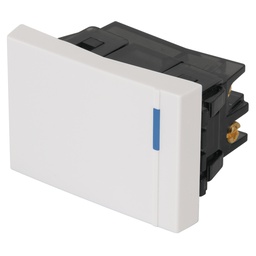 [47049] Interruptor de 3 vias, 1.5 modulos, linea Española, blanco