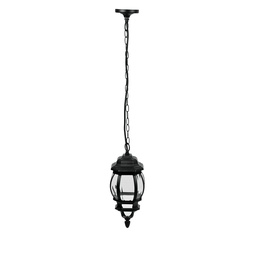 [47297] Arbotante tipo farol tradicional colgante p/exterior, negro