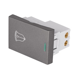 [47826] Interruptor timbre acero inox de 1.5 modulos, linea Lisboa