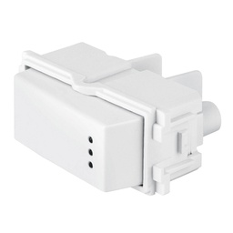 [48053] Interruptor sencillo con luz piloto, linea Italiana, blanco