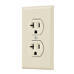 [48490] Placa armada contacto duplex,2 polos, linea Standard, marfil