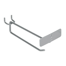 [50153] Gancho recto 6' con portaetiqueta para perfocel y ranurado