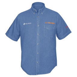 [60342] Camisa de mezclilla manga corta para hombre, G, Truper