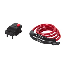 [43924] Candado de cable con combinacion, 8 mm X 1.0 m, Hermex