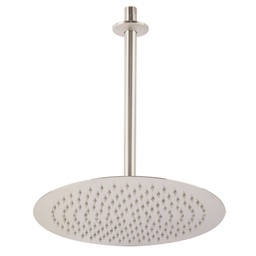 [45080] Regadera satin 12' plato redondo delgado con brazo, Riviera