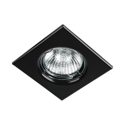 [45567] Luminario cuadrado negro spot fijo, lampara no incluida