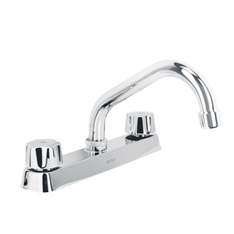 [45608] Mezcladora corta 8' p/fregadero manerales hex car compresion