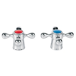 [45711] Juego de manerales de cruceta p/lav-fregadero, cromo, Basic