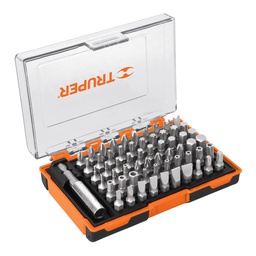 [10758] Juego de 61 puntas mixtas largo 1' en estuche plastico