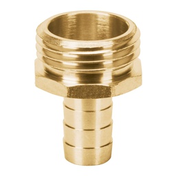 [12702] Conector 1/2' macho de laton solido para manguera, Truper