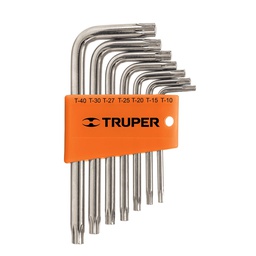 [15552] Juego de 7 llaves torx con organizador, Truper