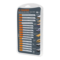 [16129] Juego de 16 seguetas para caladora zanco 'U' corte recto