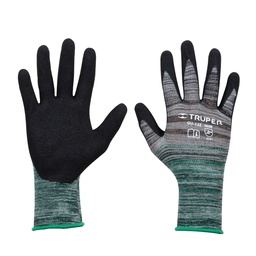 [17064] Guantes de nylon recubiertos de nitrilo arenoso, M, Truper