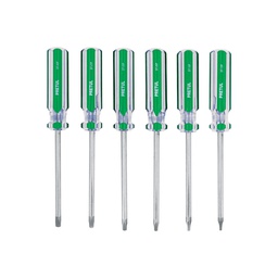 [27192] Juego de 6 desarmadores Torx mango de PVC, Pretul