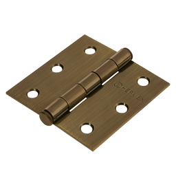 [43250] Bisagra cuadrada 2-1/2', laton antiguo, cabeza plana, Hermex