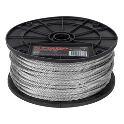 [44206] Metro de cable rigido 3/16' de acero 7x7 hilos, 75 m, Fiero