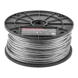 [44219] Metro de cable rigido 1/8' acero 7x7 recubierto PVC, 75 m