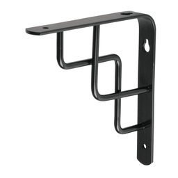 [47702] Mensula reforzada negra 6 x 6' diseño escalera, Fiero