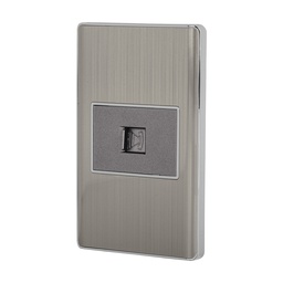 [47844] Placa armada acero inox 1 toma para telefono 1.5 mod, Lisboa