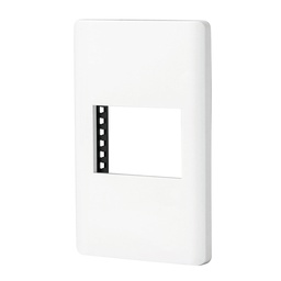 [47938] Placa blanca de 1 ventana 1.5 modulos, linea Lisboa, Volteck