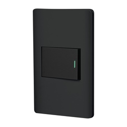 [47891] Placa armada negra 1 interruptor 1.5 modulos, Lisboa