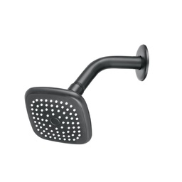 [48420] Regadera cuadrada 3-3/4' brazo y chapeton, negro, Basic