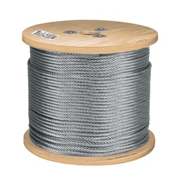 [48803] Metro de cable flexible 1/4' de acero 7x19 hilos, 300 m