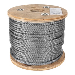 [48813] Metro de cable rigido 5/16' de acero 7x7 hilos, 75 m, Fiero