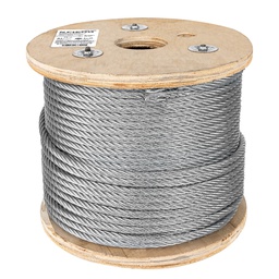 [48816] Metro de cable flexible 5/16' de acero 7x19 hilos, 75 m