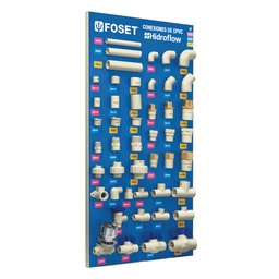 [55787] Exhibidor con conexiones de CPVC, Foset