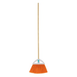 [57052] Escoba grande tipo abanico, cerdas de PVC, baston de madera