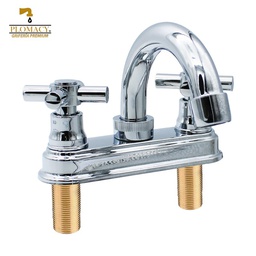 [PM4C] Mezcladora Para Lavabo 4" Maneral Tipo Cruz  Plomacy  (PM4C)