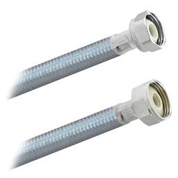 [3931] FamaFlex Poliacero Para Sanitario 1/2" FIP x 7/8" FIP x 35cm.-14"  (3931)