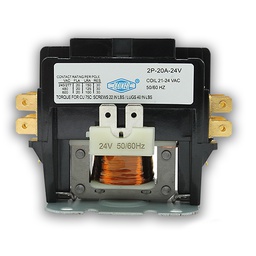 [CXC2P20A24] 1 Contactor 2 Polos 20amps, Bobina 21-24vac, 50/60hz
