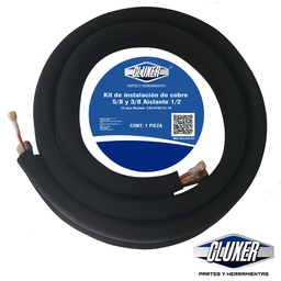 [CXC32N12-10] Kit Tuberia de Cobre 1/2 y 1/4 con Aislante de Espesor 1/2 Modelo: CXC32N12 Marca: CLUXER