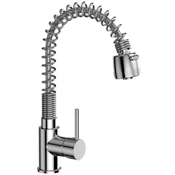 [08FMS] MEZCLADORA MONOMANDO P/FREG. PICO RETRACTIL ACAB.CROMO SIN CHAP.