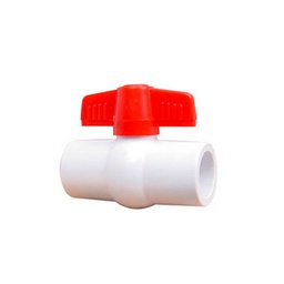 [100P 13] 13MM.VALVULA D/ESFERA ROSCAR PVC