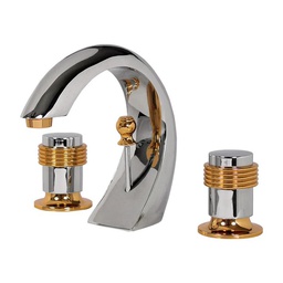 [19VH] MEZCLADORA VENECIA M/HOLANDA ORO-CROMO CART.CERAMICO