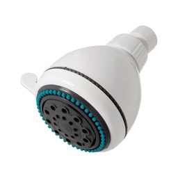 [44BB] REGADERA BARCELONA 3" DIAM. (76MM) C/3 FUNCIONES ACA/BLANCO