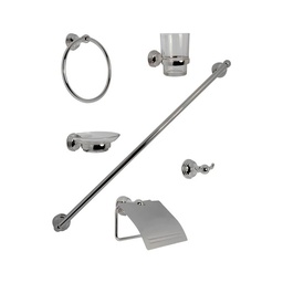 [JE02C] JUEGO ACCESORIOS P/BA�O ACA/CROMO ALABAMA