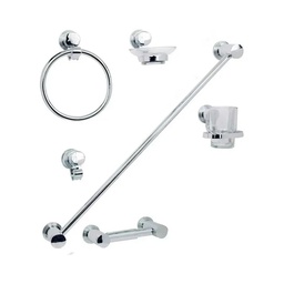 [JE12C] JUEGO ACCESORIOS P/BA�O CROMADO ( CORINTO )