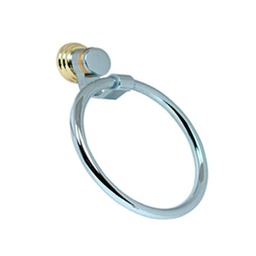 [P126] TOALLERO DE ARGOLLA LATON CROMO