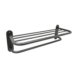 [TM01N] TOALLERO MULTIPLE DE AC. INOX. ACAB. NEGRO