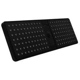 [430N] REGADERA RECTANGULAR 24 X 7.5 CM AC.NEGRO