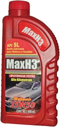 [MAX25W5090] MAXH3 ACEITE 25W50 SL ALTO KILOM 900 ML